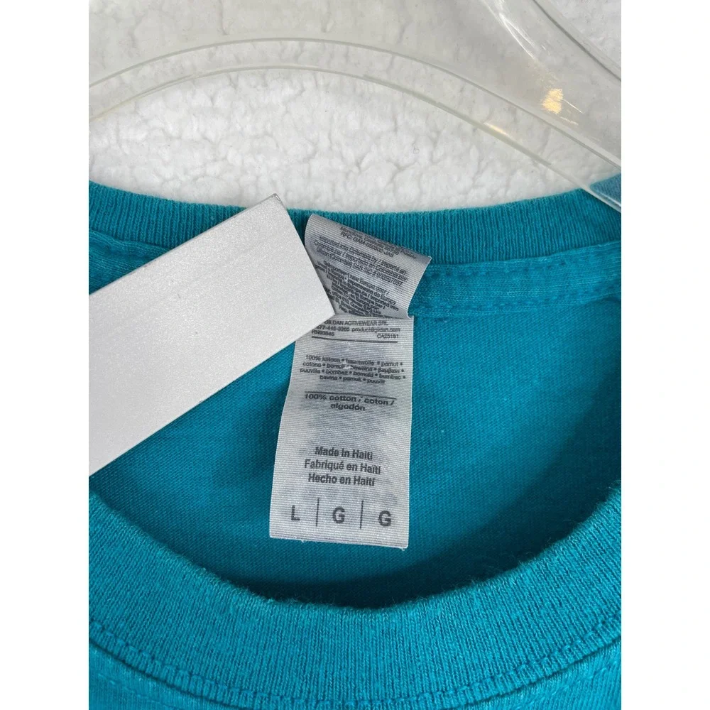 Gildan‎ Mens Daytona Beach Bike Week 2020 79th Anniversary Teal T-Shirt Large